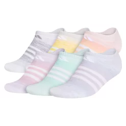 Girl's adidas 6-Pack Superlite No-Show Socks -Adidas shop 3004487 Ombre Multi