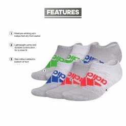 Boys adidas Superlite 6 Pack No Show Socks -Adidas shop 3690797 ALT4