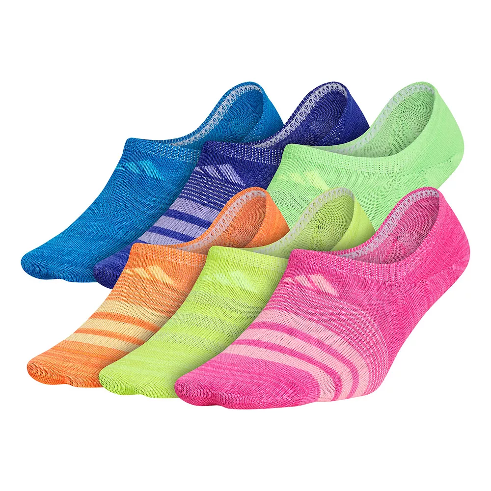 Girl's adidas Superlite Super No Show Socks 6-Pack 5 Girl's adidas Superlite Super No Show Socks 6-Pack - Image 3