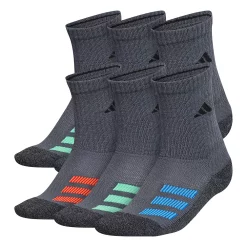 Boy's adidas Cushioned Angle Stripe 6-Pack Crew Socks 13 Boy's adidas Cushioned Angle Stripe 6-Pack Crew Socks -Adidas shop 4249526 Grey Marled