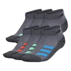 Boy's adidas Cushioned Angle Stripe 6-Pack Low Cut Socks -Adidas shop 4249529 Grey Marled