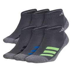 Boy's adidas Cushioned Angle Stripe 6-Pack Low Cut Socks