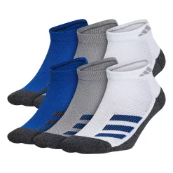 Boy's adidas Cushioned Angle Stripe 6-Pack Low Cut Socks -Adidas shop 4249529 Royal White