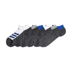 Boy's adidas Cushioned Angle Stripe 6-Pack No Show Socks -Adidas shop 4249530 ALT