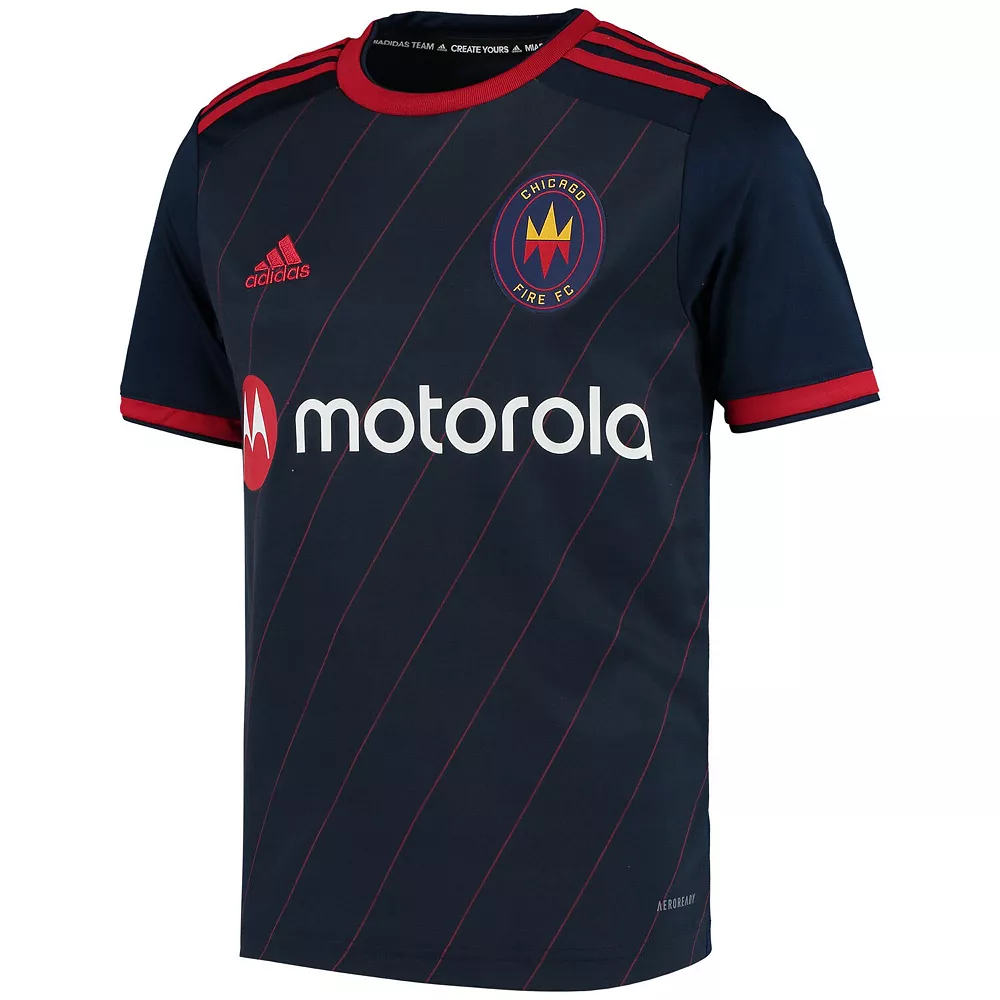 Youth adidas Navy Chicago Fire 2020 Replica Blank Primary AEROREADY Jersey 5 Youth adidas Navy Chicago Fire 2020 Replica Blank Primary AEROREADY Jersey - Image 3