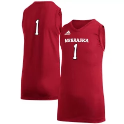Front Page 3 Youth adidas #1 Scarlet Nebraska Huskers Game Jersey