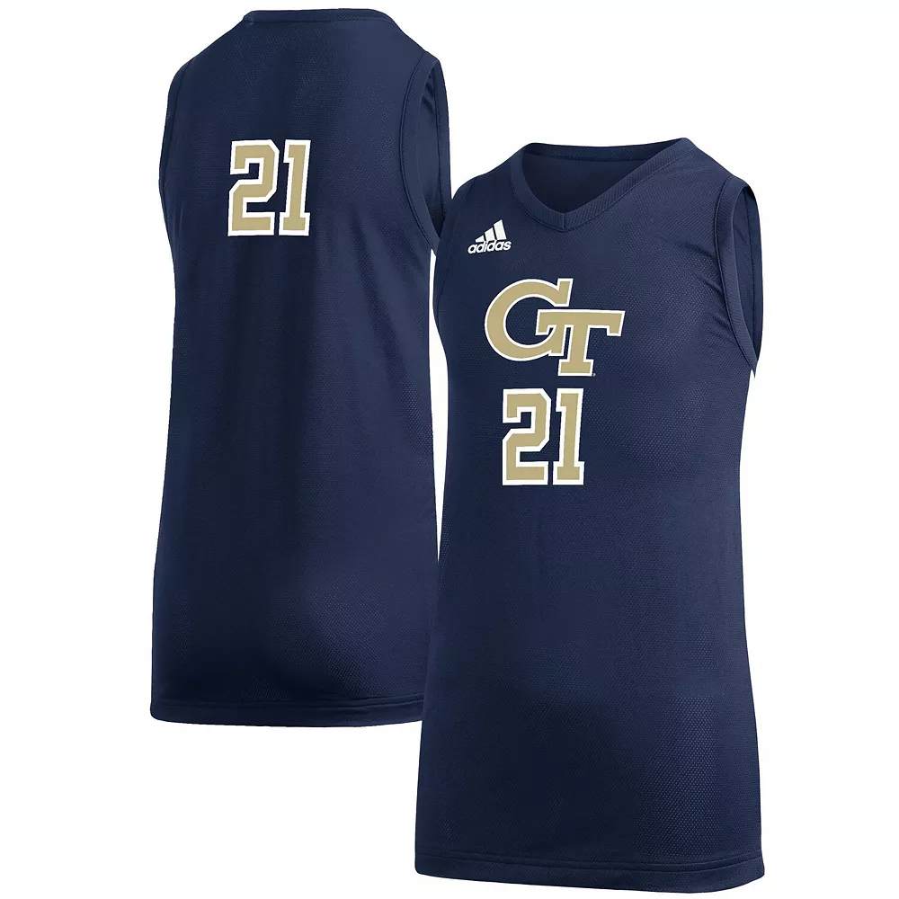 Youth adidas #21 Navy Georgia Tech Yellow Jackets Game Jersey 4 Youth adidas #21 Navy Georgia Tech Yellow Jackets Game Jersey - Image 2