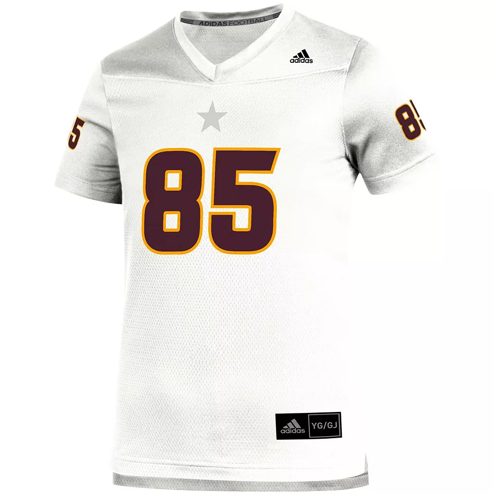 Youth adidas #85 White Arizona State Sun Devils Team Replica Football Jersey 4 Youth adidas #85 White Arizona State Sun Devils Team Replica Football Jersey - Image 2