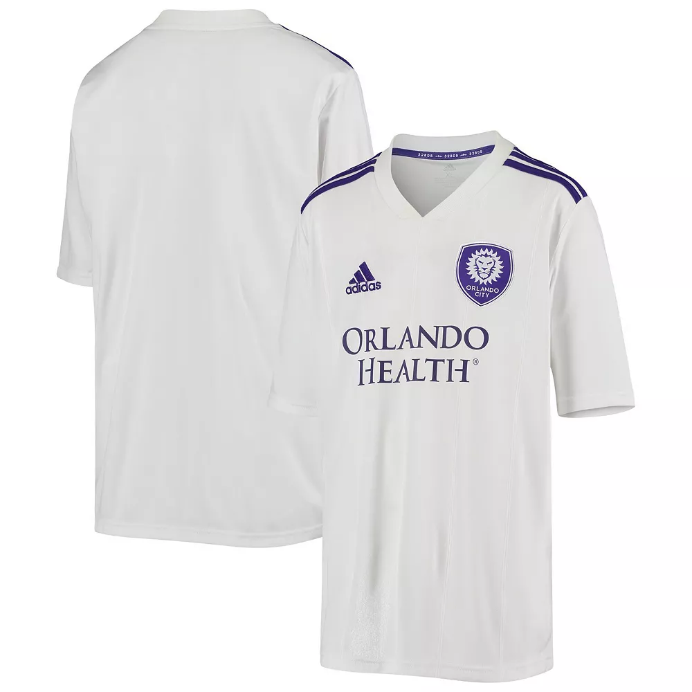 Youth adidas White Orlando City SC 2018 Away Replica Jersey 3 Youth adidas White Orlando City SC 2018 Away Replica Jersey