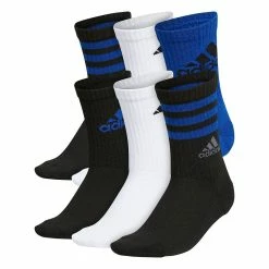 Boys adidas 6-Pack Cushioned Crew Socks -Adidas shop 5546938 Royal Black White