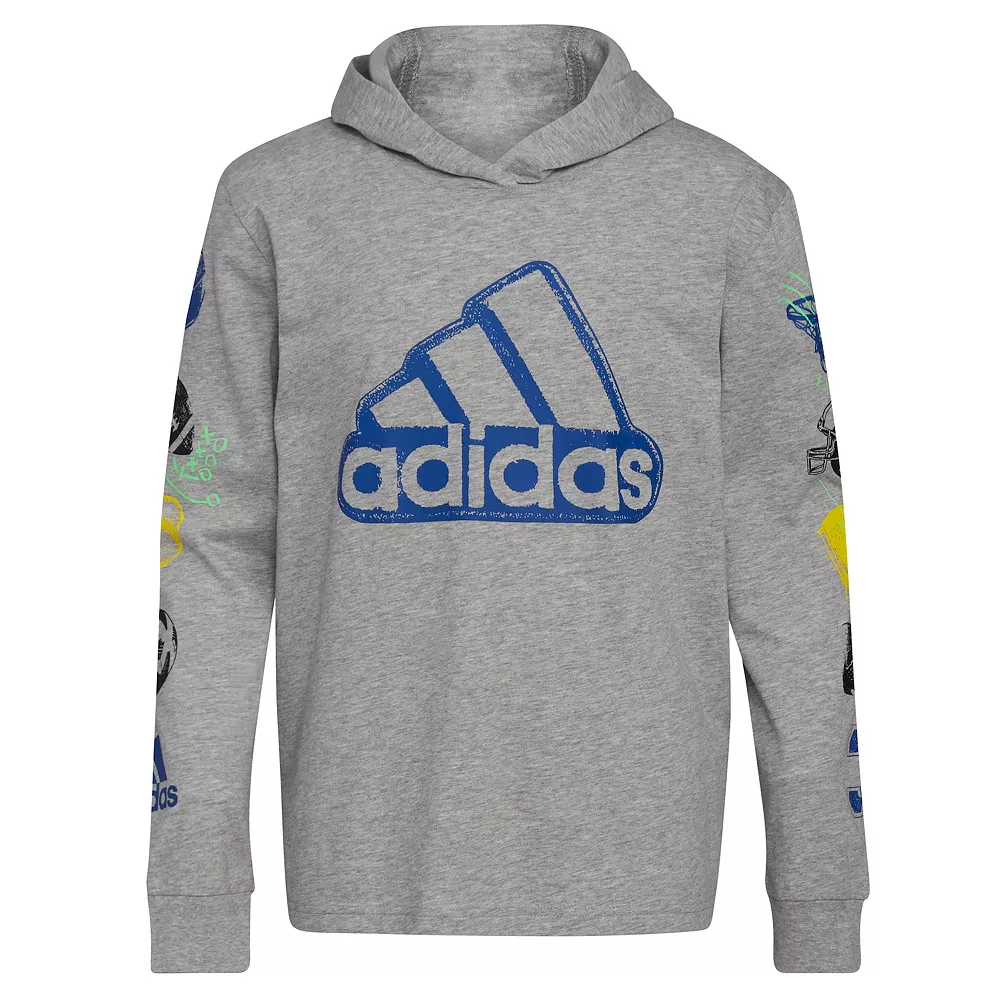 Boys 8-20 adidas Sport Stamp Hooded Tee 4 Boys 8-20 adidas Sport Stamp Hooded Tee - Image 2