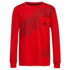 Boys 8-20 adidas Warped Wrap Graphic Tee -Adidas shop 5556653 Vivid Red