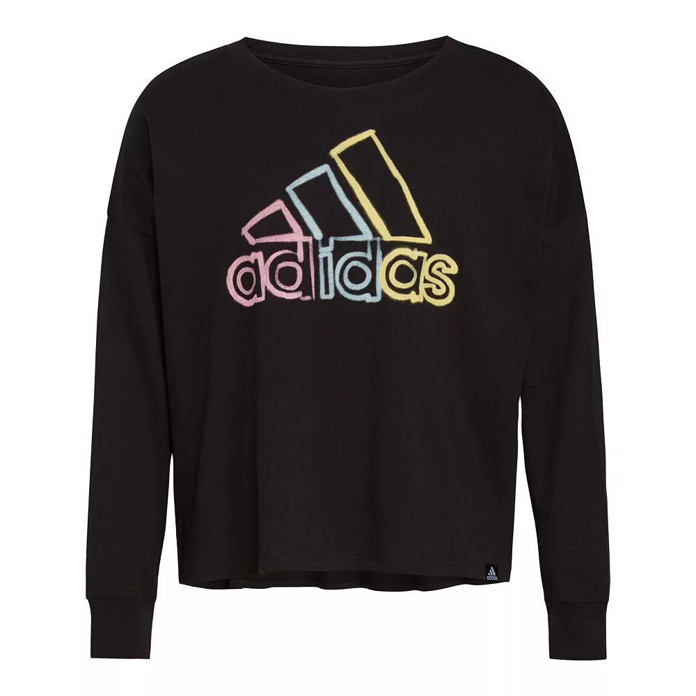 Girls 7-16 adidas Graphic Waist Tee 5 Girls 7-16 adidas Graphic Waist Tee - Image 3