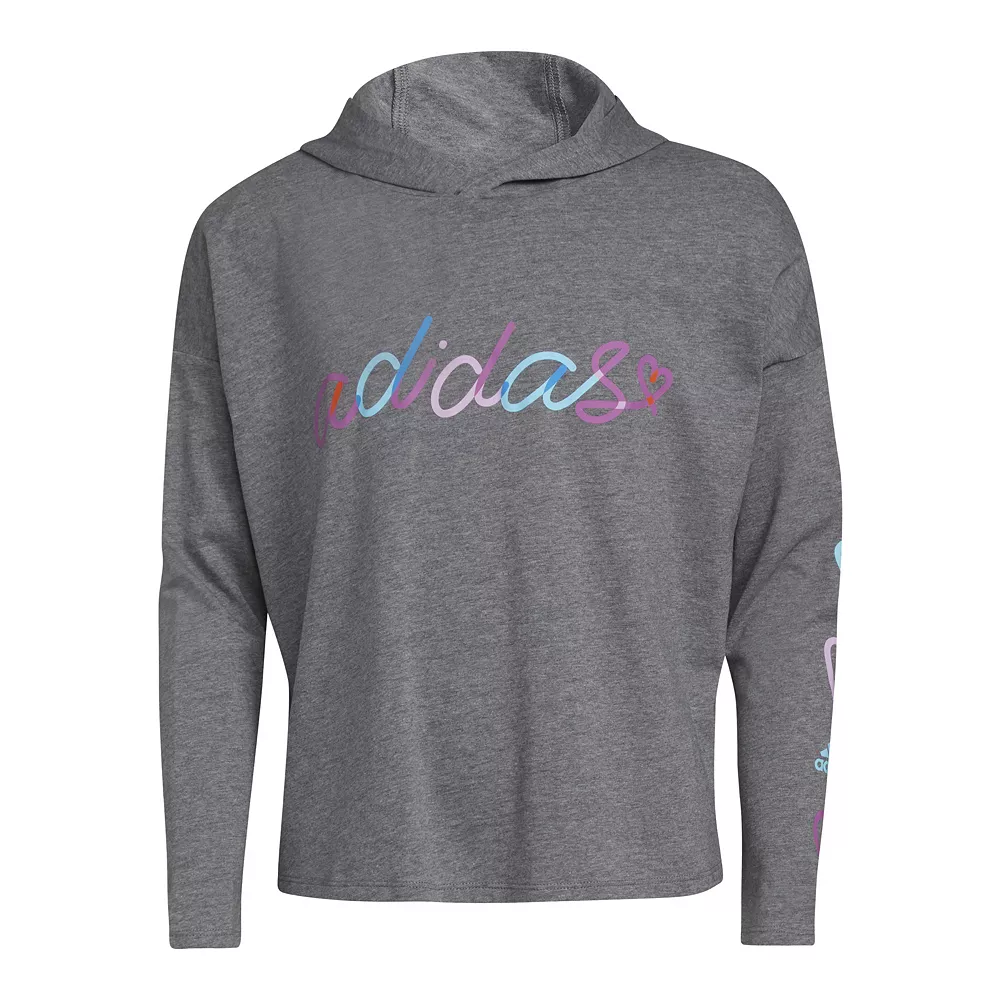 Girls 7-16 adidas Hooded Graphic Tee 8 Girls 7-16 adidas Hooded Graphic Tee - Image 6