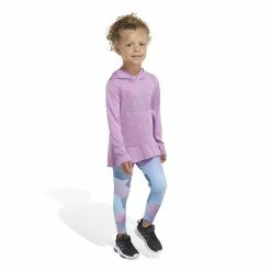 Toddler Girl adidas Curved Hooded Top & Leggings Set -Adidas shop 5561478 ALT3