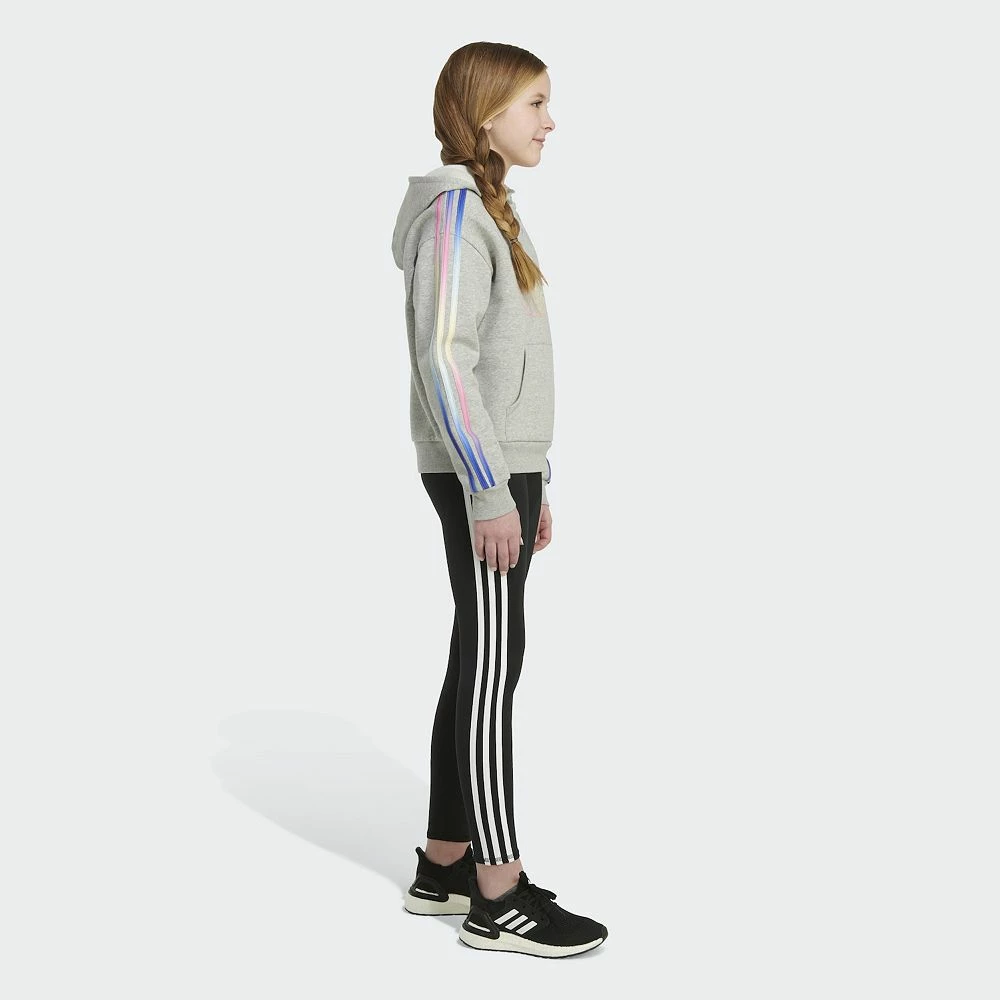 Girls 7-16 adidas Multi 3-Stripes Fleece Hoodie 9 Girls 7-16 adidas Multi 3-Stripes Fleece Hoodie - Image 7