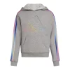 Girls 7-16 adidas Multi 3-Stripes Fleece Hoodie -Adidas shop 5561641 Gray Heather