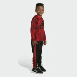 Toddler Boy adidas Allover Camo Print Hooded Logo Graphic Tee & Pants Set -Adidas shop 5565147 ALT4