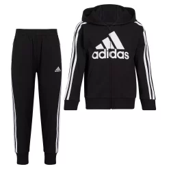 Boys 4-7 adidas French Terry Logo Graphic Hoodie & Jogger Pants Set -Adidas shop 5565367 Black