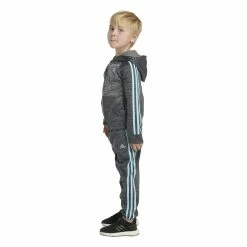Boys 4-7 adidas Melange Fleece 3-Stripe Raglan Hoodie & Jogger Pants Set -Adidas shop 5565370 ALT5