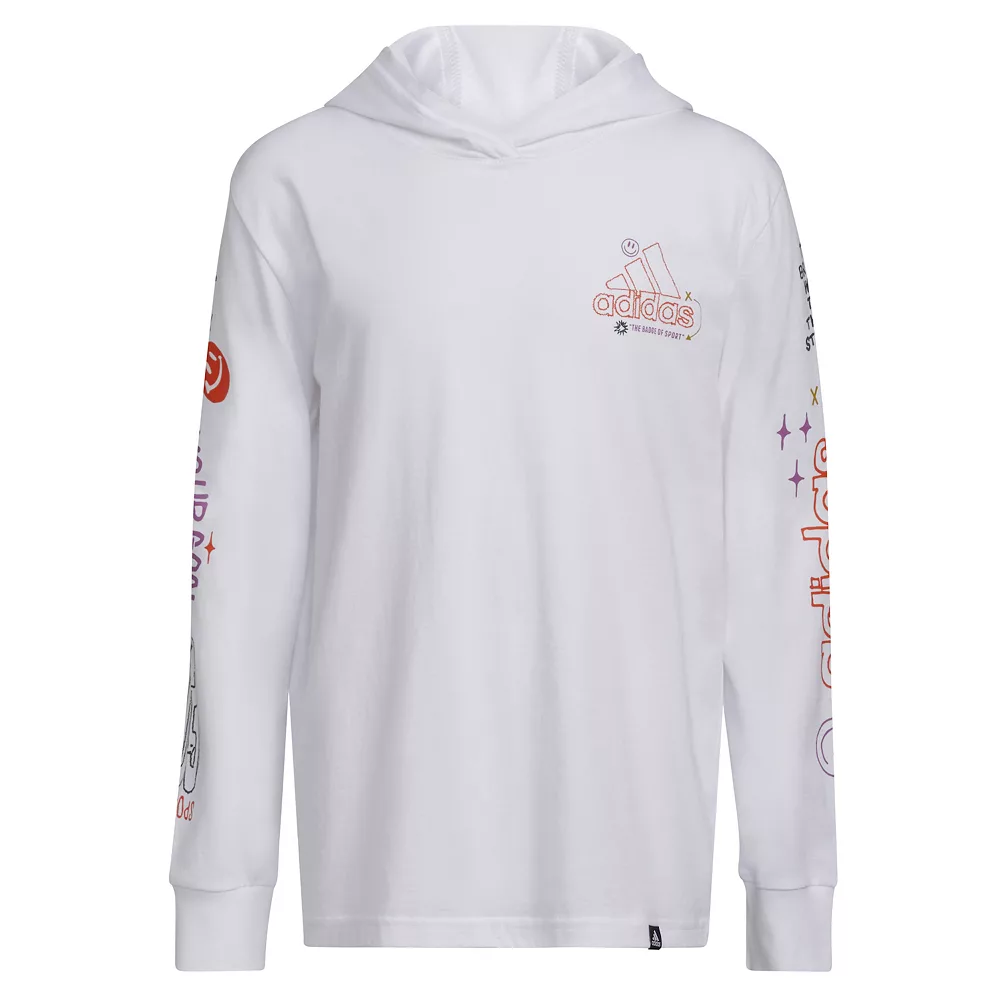 Boys 8-20 adidas Doodle Hooded Tee 4 Boys 8-20 adidas Doodle Hooded Tee - Image 2