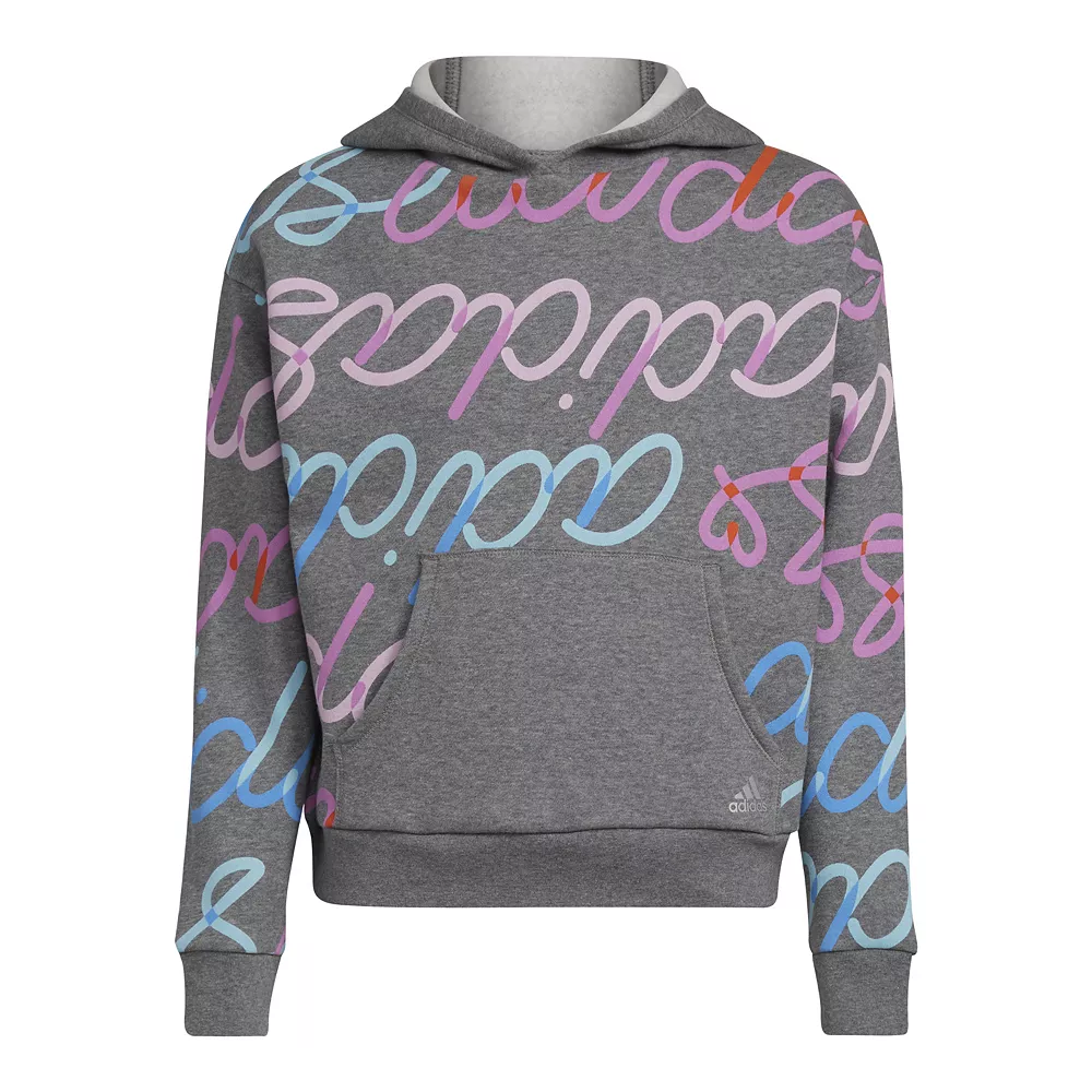 Girls 7-16 adidas Script Fleece Hoodie 3 Girls 7-16 adidas Script Fleece Hoodie