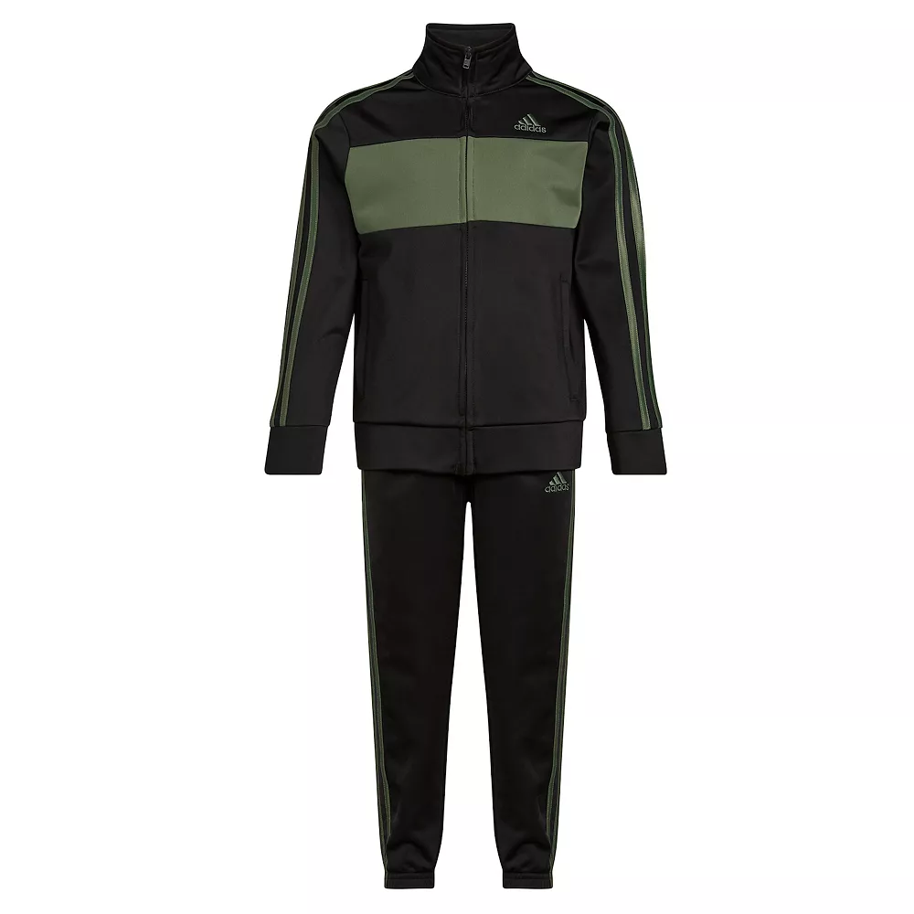Boys 4-7 adidas Black & Olive Essential Tricot Track Jacket & Pants Set 5 Boys 4-7 adidas Black & Olive Essential Tricot Track Jacket & Pants Set - Image 3