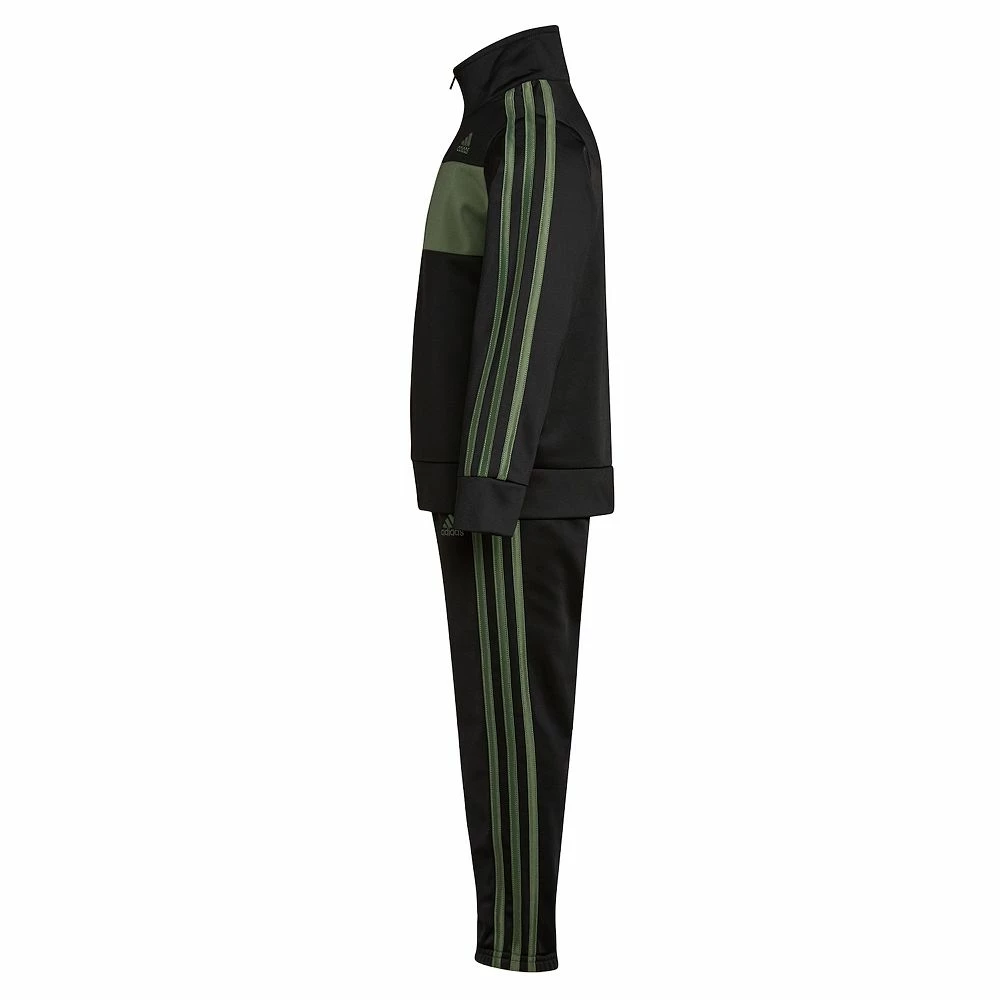 Boys 4-7 adidas Black & Olive Essential Tricot Track Jacket & Pants Set 6 Boys 4-7 adidas Black & Olive Essential Tricot Track Jacket & Pants Set - Image 4