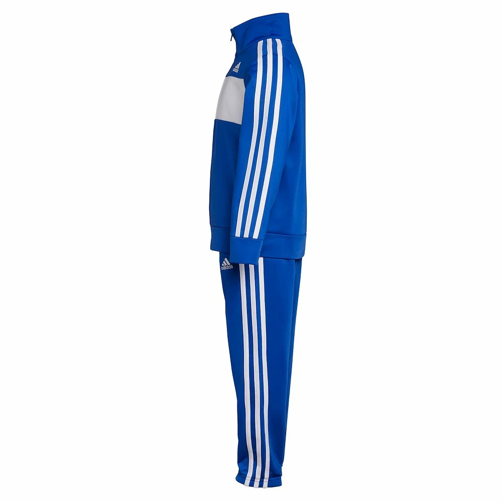 Boys 4-7 adidas Blue & White Essential Tricot Track Jacket & Jogger Pants Set 6 Boys 4-7 adidas Blue & White Essential Tricot Track Jacket & Jogger Pants Set - Image 4