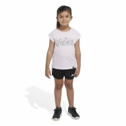 Toddler Girl Adidas Graphic Tee & Mesh Short Set -Adidas shop 5789891 ALT2