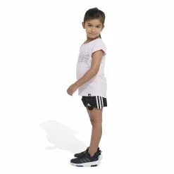 Toddler Girl Adidas Graphic Tee & Mesh Short Set -Adidas shop 5789891 ALT5