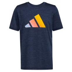 Boys 8-20 adidas Iconic Tee In Regular & Husky -Adidas shop 5804991 Navy Heather W Yellow