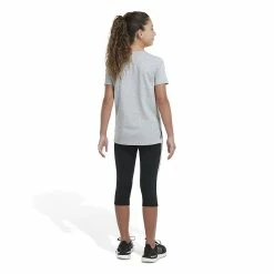 Girls 4-6x Adidas Short Sleeve Vented Heather Tee 11 Girls 4-6x Adidas Short Sleeve Vented Heather Tee -Adidas shop 5818721 ALT3
