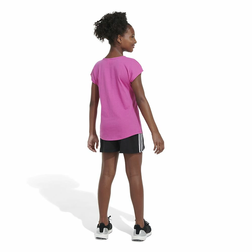 Girls 4-6x Adidas Short Sleeve Essential Tee 6 Girls 4-6x Adidas Short Sleeve Essential Tee - Image 4