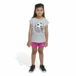 Girls 4-6x Adidas Graphic Tee & Mesh Short Set -Adidas shop 5819755 ALT2
