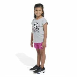 Girls 4-6x Adidas Graphic Tee & Mesh Short Set -Adidas shop 5819755 ALT4