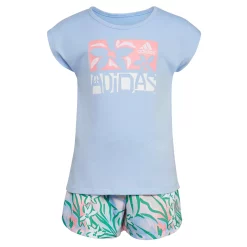 Girls 4-6x Adidas Tee & Woven Short Set -Adidas shop 5819756 ALT2