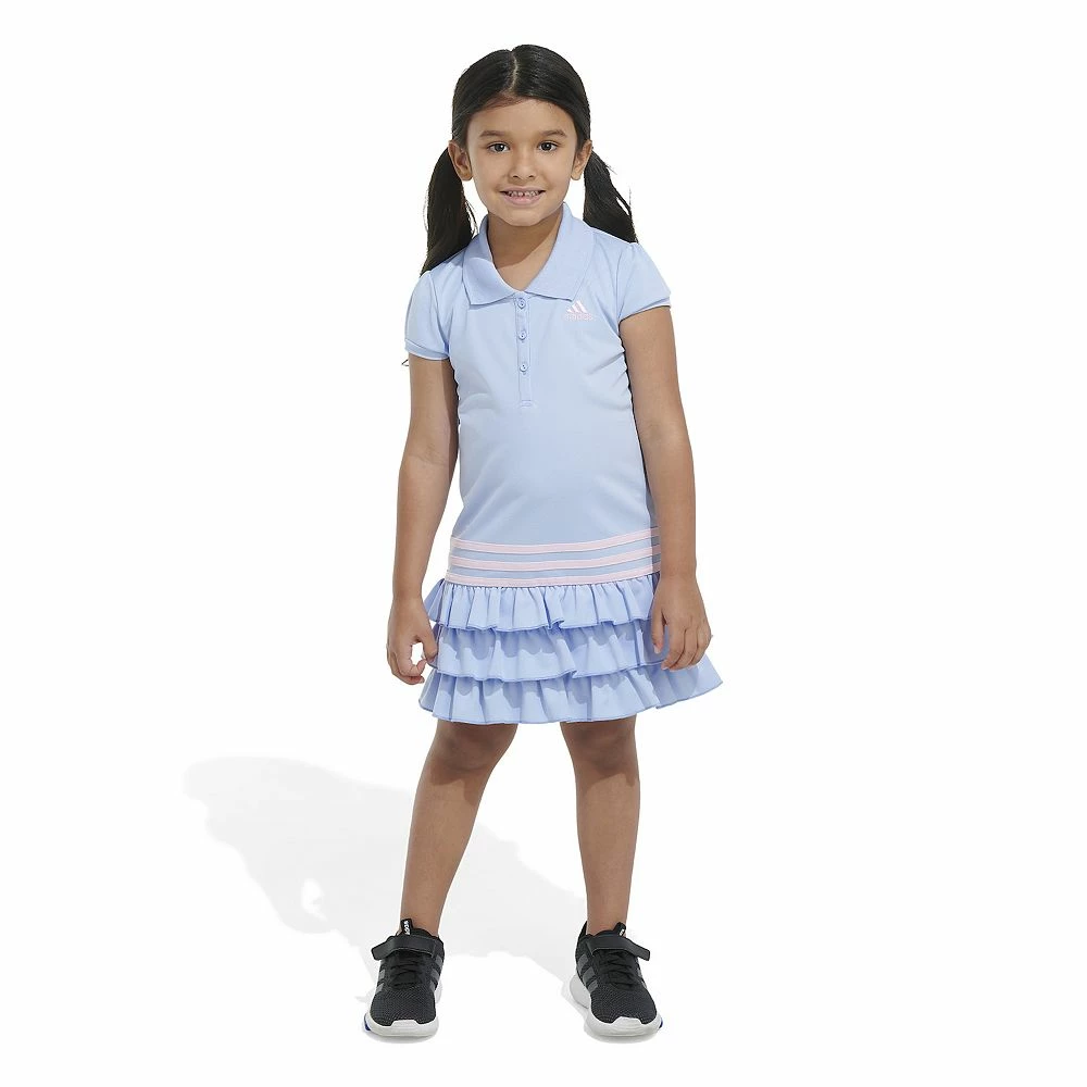 Girls 4-6x Adidas Short Sleeve Polo Dress 7 Girls 4-6x Adidas Short Sleeve Polo Dress - Image 5