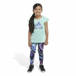 Girls 4-6x Adidas Melange Tee & Leggings Set 10 Girls 4-6x Adidas Melange Tee & Leggings Set -Adidas shop 5819760 ALT2