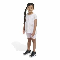 Girls 4-6x Adidas Back Pleat Tee & Bike Short Set 12 Girls 4-6x Adidas Back Pleat Tee & Bike Short Set -Adidas shop 5819765 ALT4