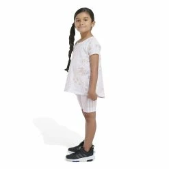 Girls 4-6x Adidas Back Pleat Tee & Bike Short Set 13 Girls 4-6x Adidas Back Pleat Tee & Bike Short Set -Adidas shop 5819765 ALT5