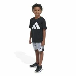Boys 4-7 adidas Logo Tee & Camo Shorts Set 14 Boys 4-7 adidas Logo Tee & Camo Shorts Set -Adidas shop 5851240 ALT4