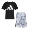 Boys 4-7 adidas Logo Tee & Camo Shorts Set -Adidas shop 5851240 Black