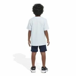 Boys 4-7 adidas Logo Graphic Tee & 3 Striped Shorts Set -Adidas shop 5851241 ALT3