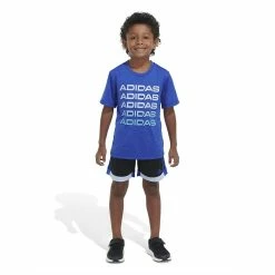 Boys 4-7 adidas Mélange Graphic Tee & Shorts Set -Adidas shop 5851242 ALT2