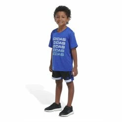 Boys 4-7 adidas Mélange Graphic Tee & Shorts Set -Adidas shop 5851242 ALT4