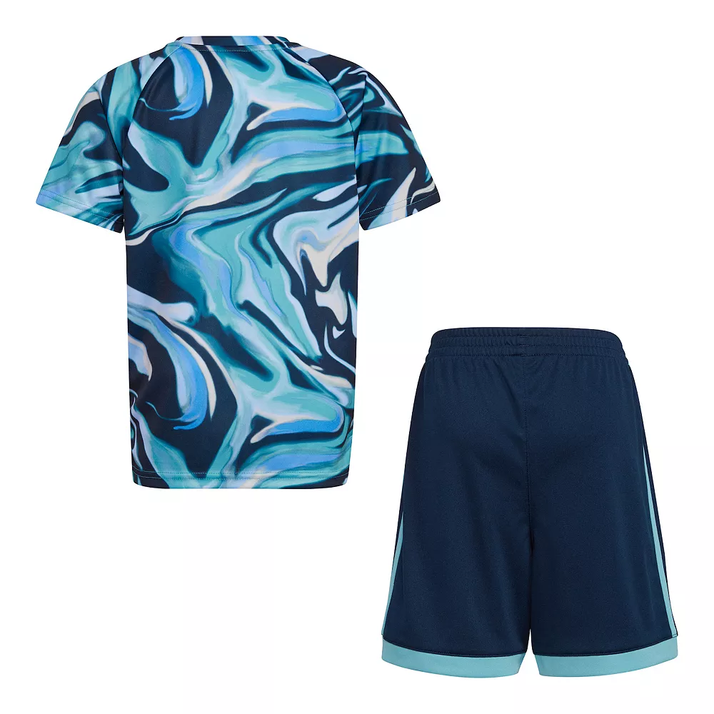 Boys 4-7 adidas Swirl Abstract Tee & Shorts Set 4 Boys 4-7 adidas Swirl Abstract Tee & Shorts Set - Image 2