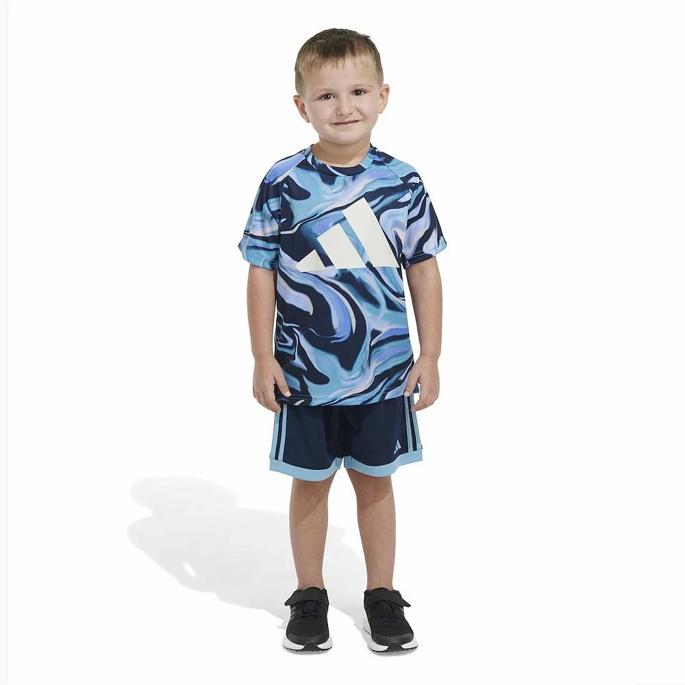 Boys 4-7 adidas Swirl Abstract Tee & Shorts Set 5 Boys 4-7 adidas Swirl Abstract Tee & Shorts Set - Image 3