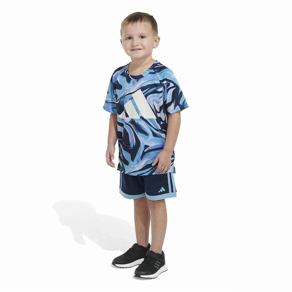 Boys 4-7 adidas Swirl Abstract Tee & Shorts Set 7 Boys 4-7 adidas Swirl Abstract Tee & Shorts Set - Image 5