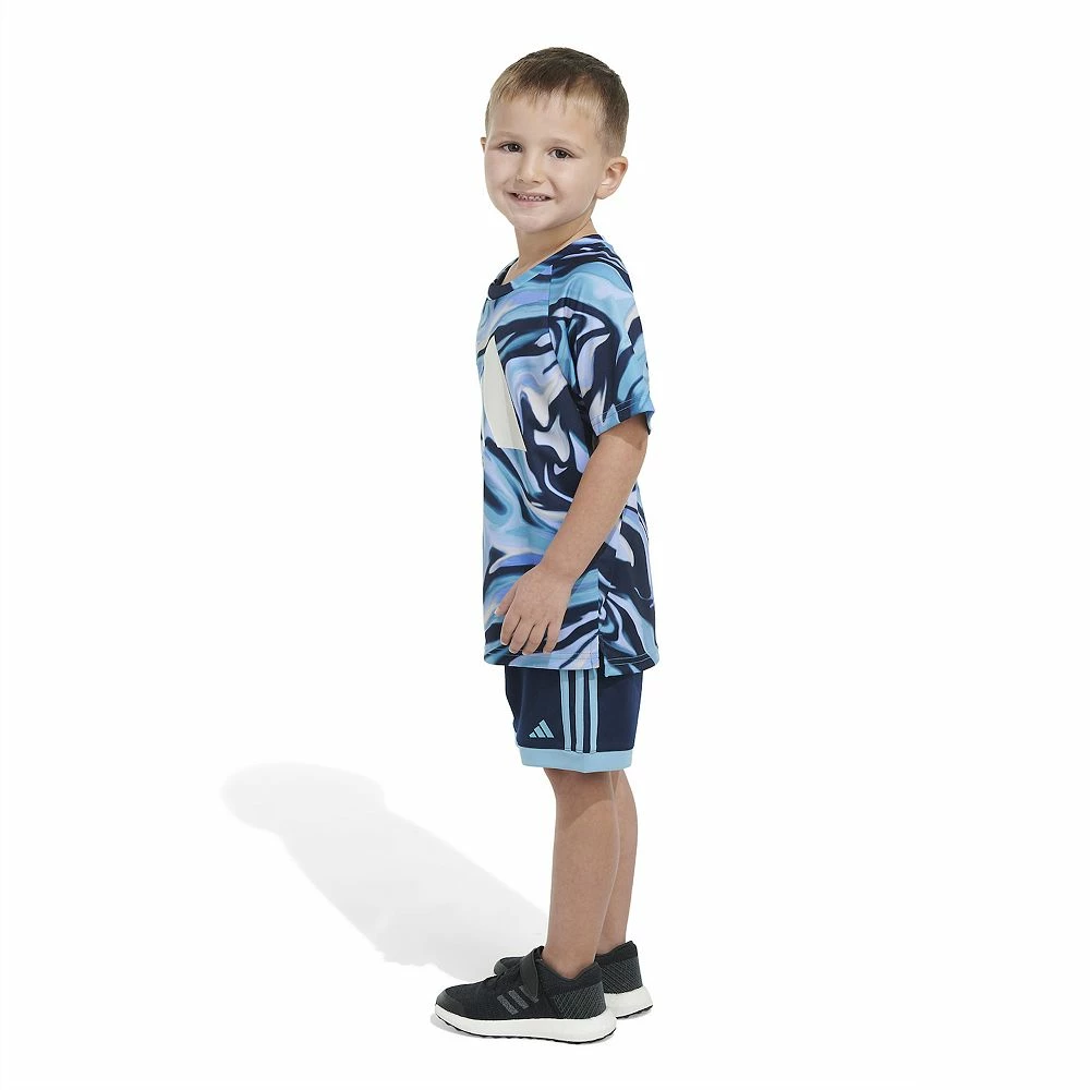 Boys 4-7 adidas Swirl Abstract Tee & Shorts Set 8 Boys 4-7 adidas Swirl Abstract Tee & Shorts Set - Image 6